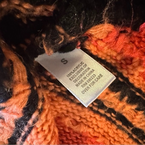 Roxy Aztec Fuzzy Santa Fe Sweater Multicolor Small - Picture 6 of 7